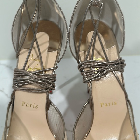 Christian Louboutin Maia La Bella Alta Strass lace up pumps size 40.5 new - Picture 12 of 13